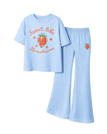 SWEET STRAWBERRY TROUSER SET