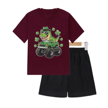 TRUCK DINO SHORT SET