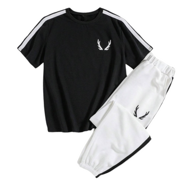 BLACK & WHITE TROUSER SET