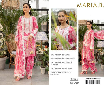 Maria B 3PC Embroidered Lawn Suit