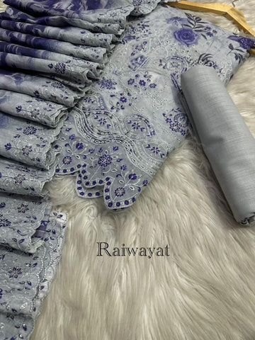 ❁Riwayat Luxury Embroidery Chickenkari 3PICES Lawn COLLECTION❁