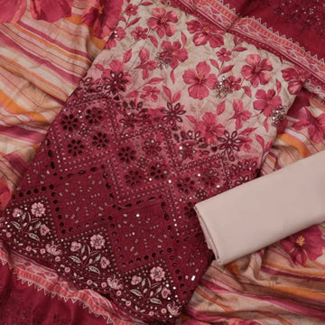 ❁Bin Saeed Fancy Luxury Embroidery Chickenkari 3PICES Lawn COLLECTION❁