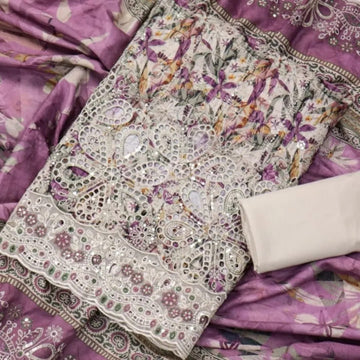 ❁Bin Saeed Fancy Luxury Embroidery Chickenkari 3PICES Lawn COLLECTION❁