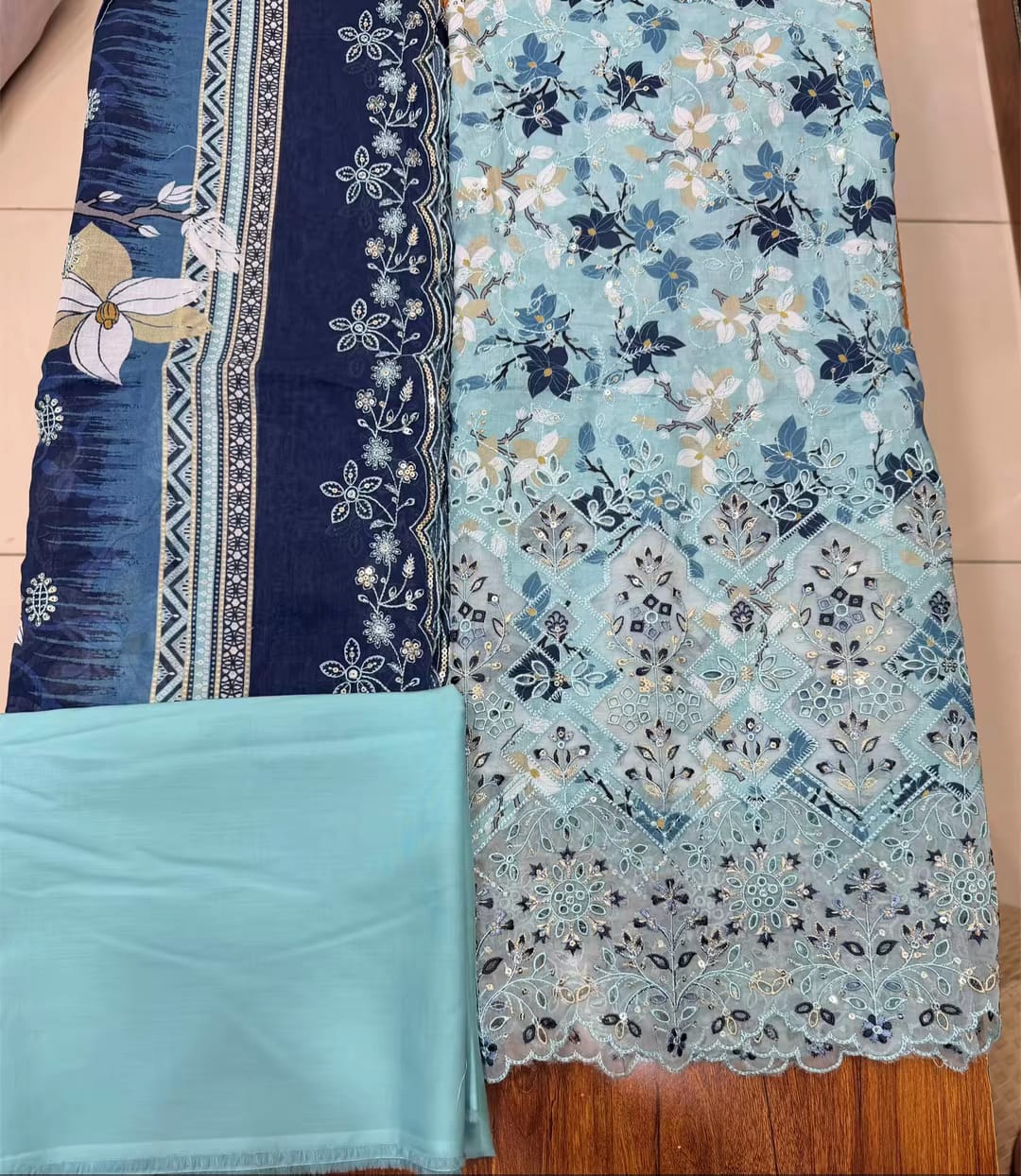 ❁Bin Saeed Fancy Luxury Embroidery Chickenkari 3PICES Lawn COLLECTION❁