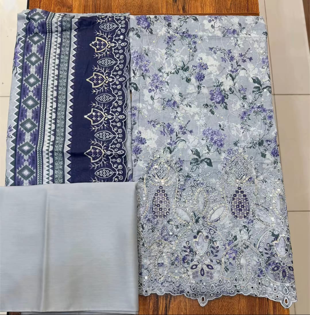 ❁Bin Saeed Fancy Luxury Embroidery Chickenkari 3PICES Lawn COLLECTION❁