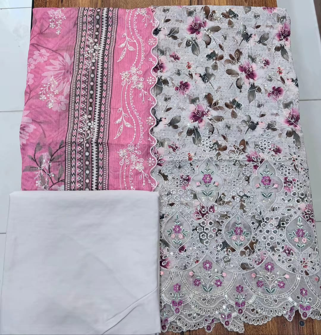 ❁Bin Saeed Fancy Luxury Embroidery Chickenkari 3PICES Lawn COLLECTION❁