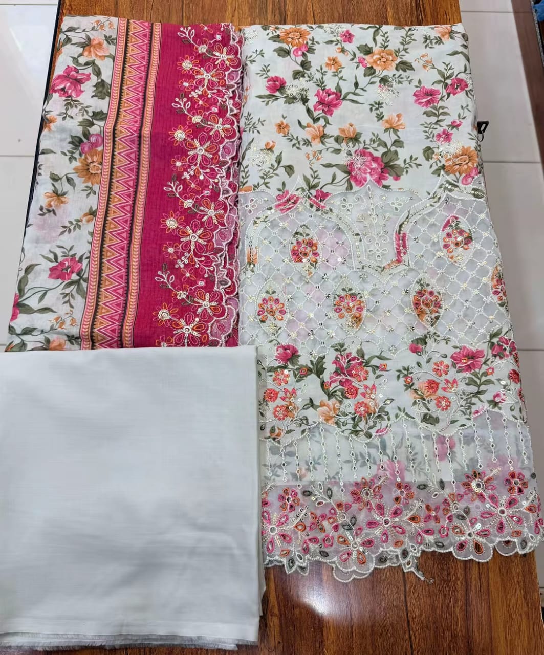 ❁Bin Saeed Fancy Luxury Embroidery Chickenkari 3PICES Lawn COLLECTION❁