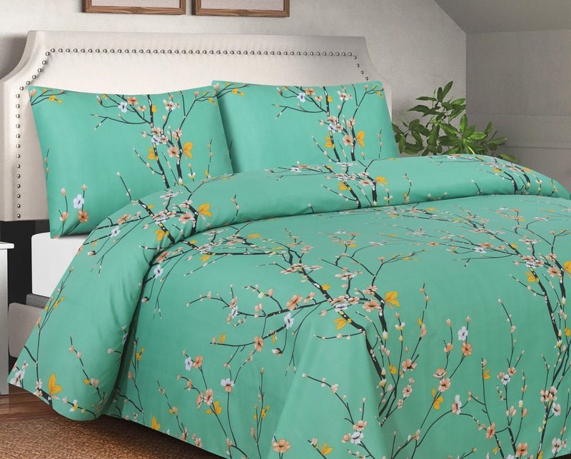 Floral Teal-Bed Sheet Set