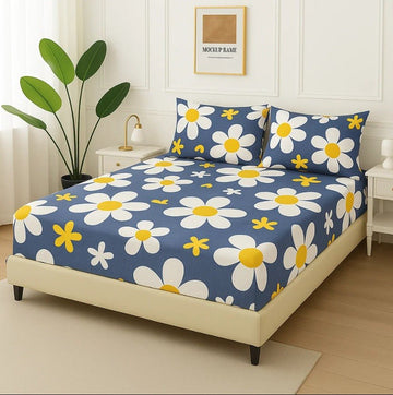 Flowery -Fitted Bedsheet Set