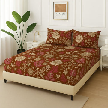 FOREST LEAVES- Fitted Bedsheet Set
