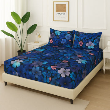 Multi Flower -Fitted Bedsheet Set