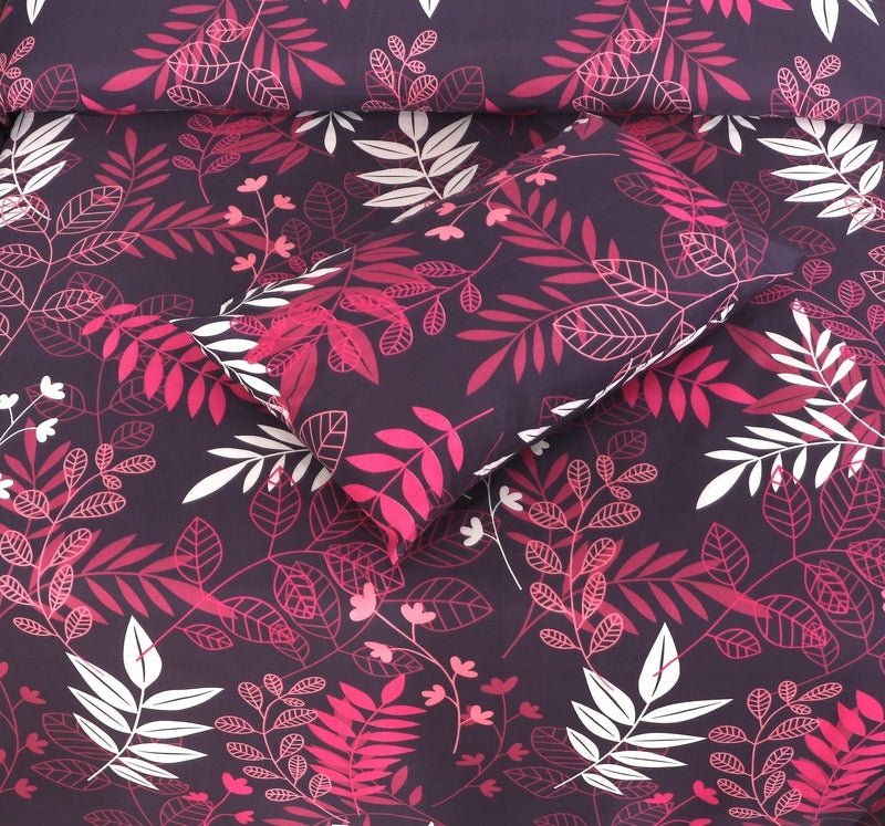 Purple Flory-Bed Sheet Set