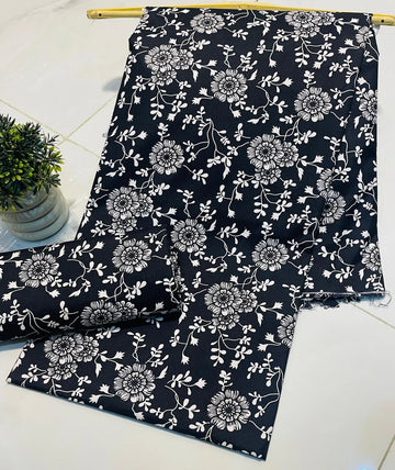 Cotton 2 piece Suit Allover Unstitched