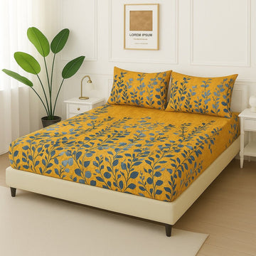 YELLOW TULIP- Fitted Bedsheet Set